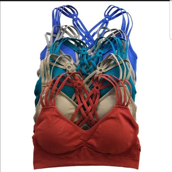 RELISTED Anemone strap bralette teal navy one size - Picture 5 of 6